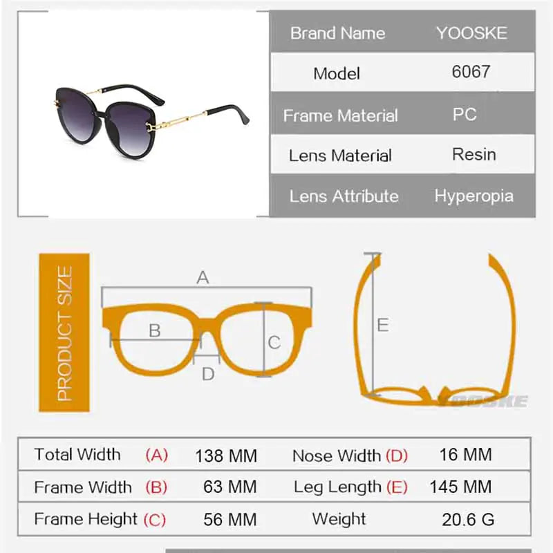 Imwete Cat Eye Gradient Sunglasses for Women UV400