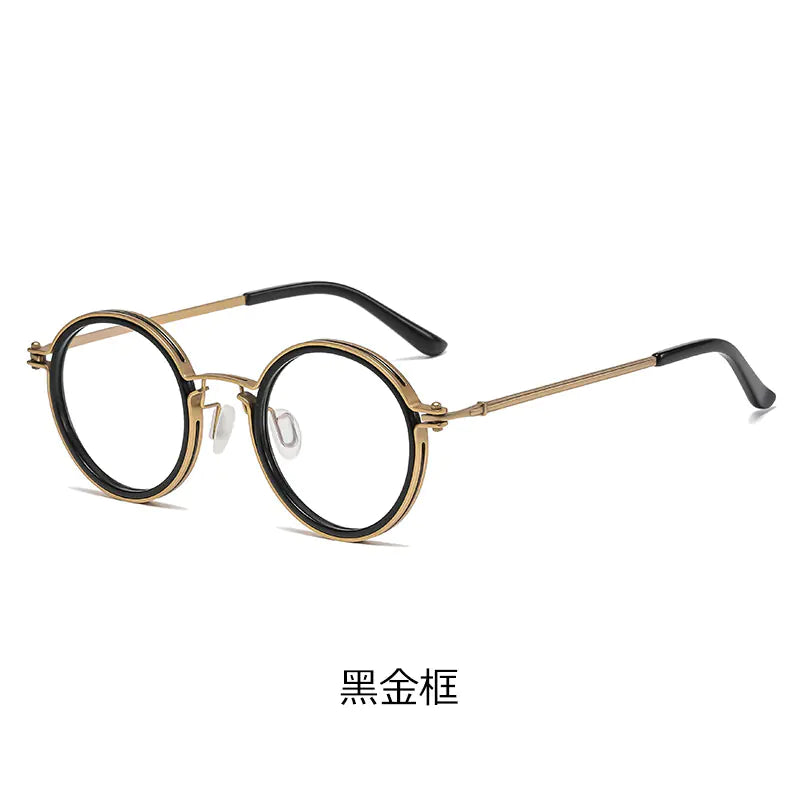 Retro Fashion Metal Blue Light Blocking Glasses Frame