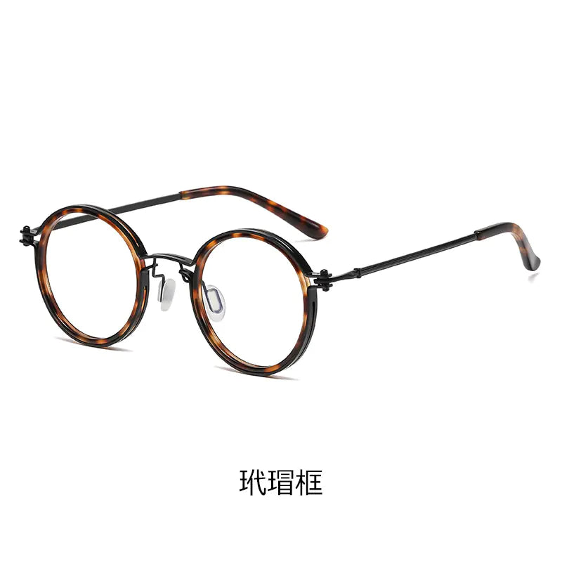 Retro Fashion Metal Blue Light Blocking Glasses Frame