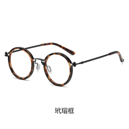 Retro Fashion Metal Blue Light Blocking Glasses Frame