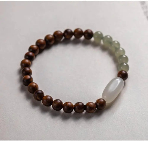 Nanmu Hand String Hetian Jade Bracelet for All