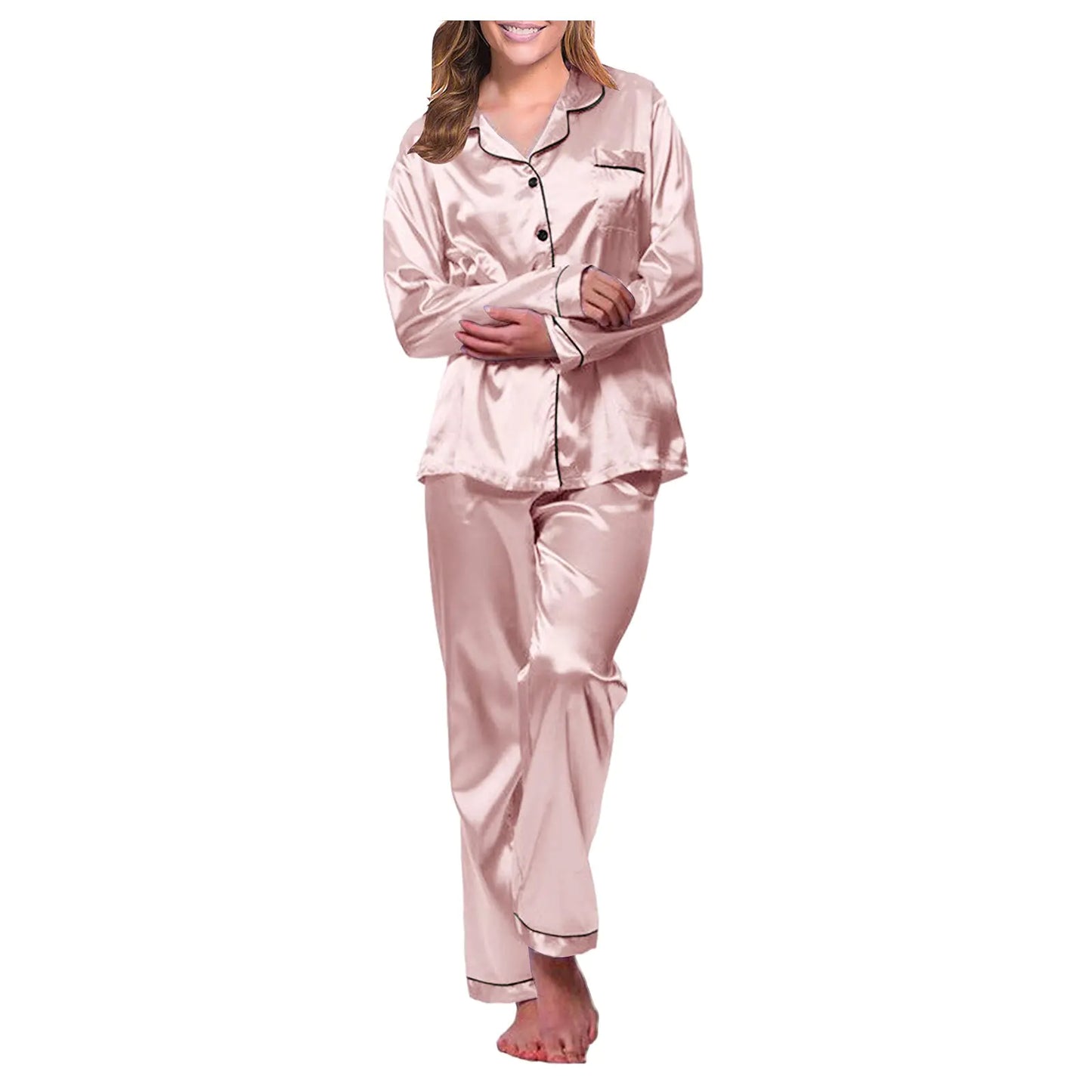 eguiwyn Womens Cotton Pajamas Epic Deals Womens Nightgown Womens Summer Pajamas Online Shopping Products Travel Set Womens Clothing Womens Pajama Sets Workout Stuff for Women Pink XL