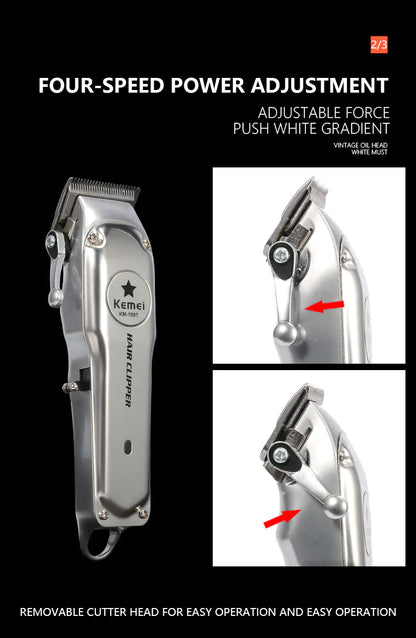 Kemei Rechargeable Electric Hair Clipper for Men