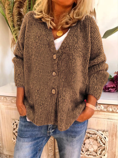 Women's Knit Cardigan Sweater for Fall and Winter