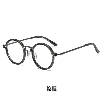 Retro Fashion Metal Blue Light Blocking Glasses Frame