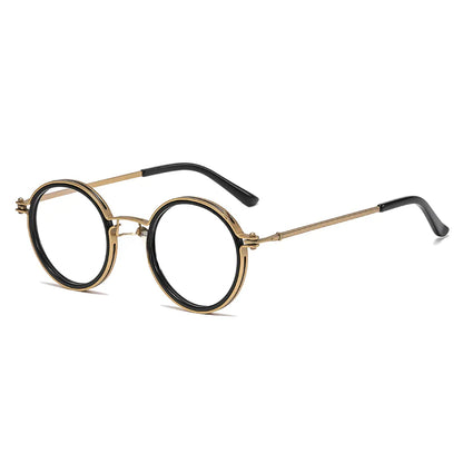 Retro Fashion Metal Blue Light Blocking Glasses Frame
