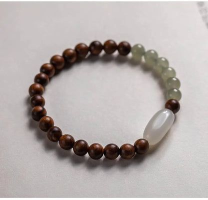 Nanmu Hand String Hetian Jade Bracelet for All