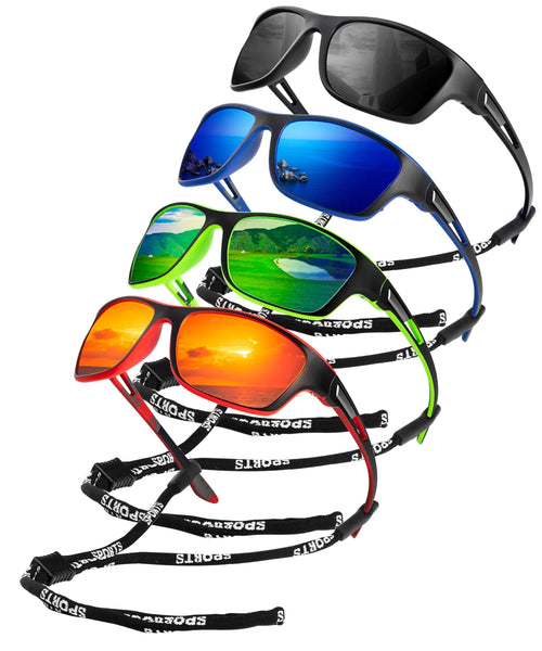 KALIYADI Mens-Sunglasses Polarized Sunglasses Men: Sports Mens Sunglasses with UV400 Protection for Driving Cycling Fishing